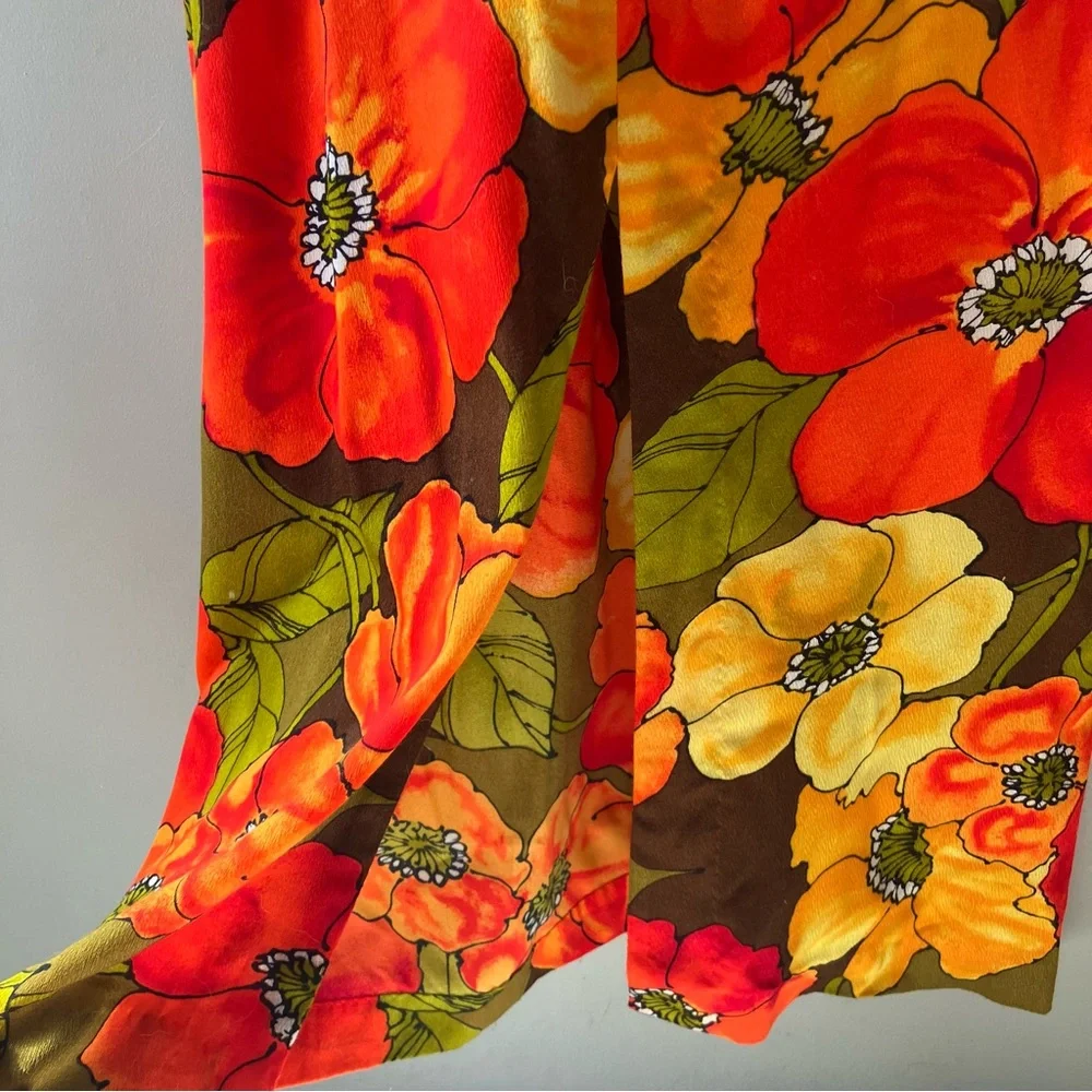 VINTAGE Hawaiian Floral Maxi Dress - Picture 4 of 8